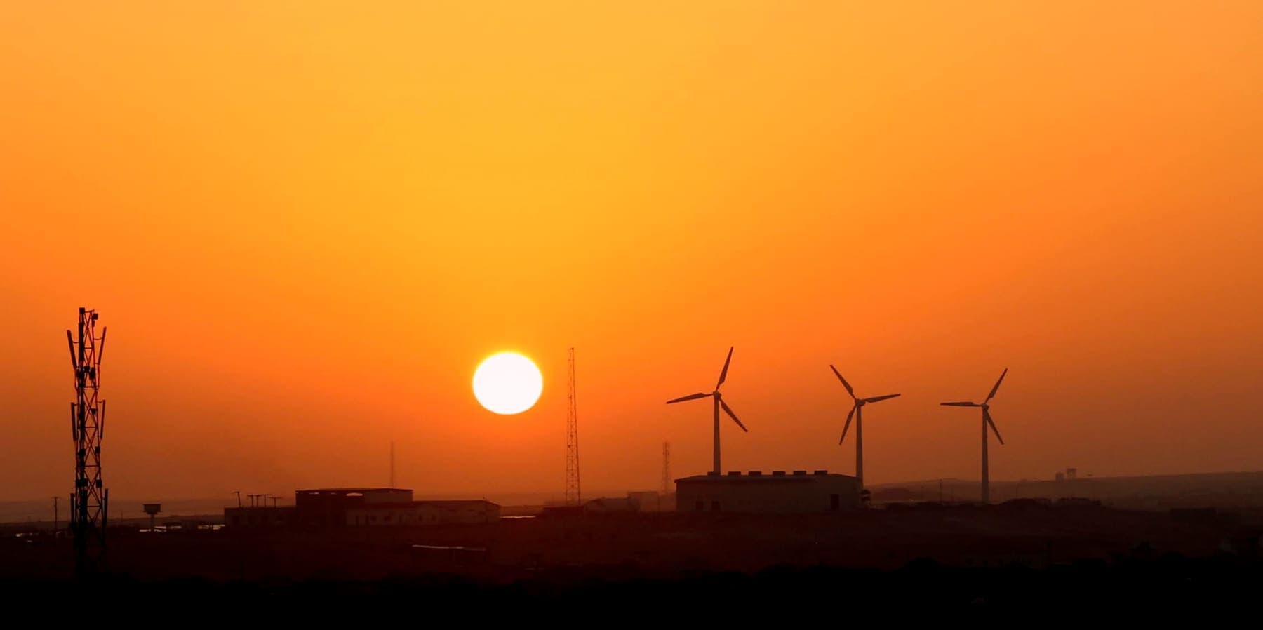 Sunrise over the plains outside Garowe